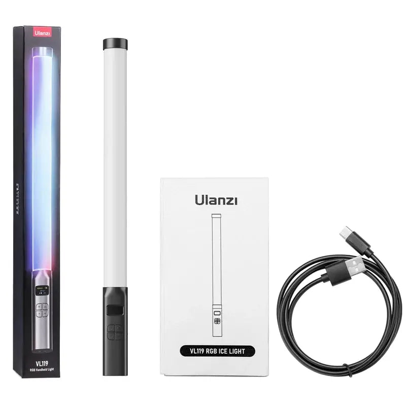 VL119 Professional Handheld RGB LED Light Wand - 19.68 Inch, CRI 95+, Adjustable 2500K-9000K