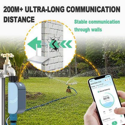 Smart Wi-Fi Garden Watering Timer - Tuya Automatic Sprinkler and Remote Drip Irrigation System for Outdoor Water Control