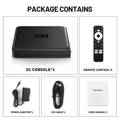 G1 Android TV Box - Google Certified 4K Ultra HD Streaming Device with Netflix, Dolby Vision, HDR10+, 4GB RAM, 32GB Storage, and Wifi6