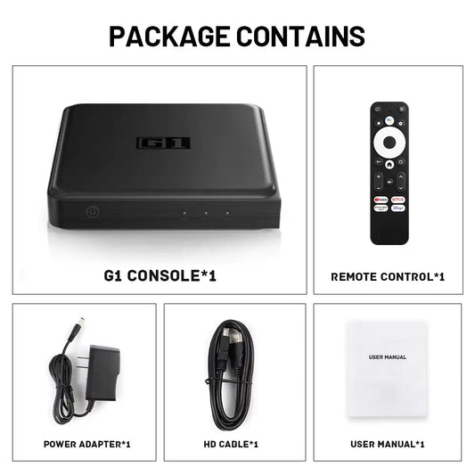 G1 Android TV Box - Google Certified 4K Ultra HD Streaming Device with Netflix, Dolby Vision, HDR10+, 4GB RAM, 32GB Storage, and Wifi6