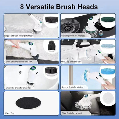 8-in-1 Multifunctional Electric Cleaning Brush