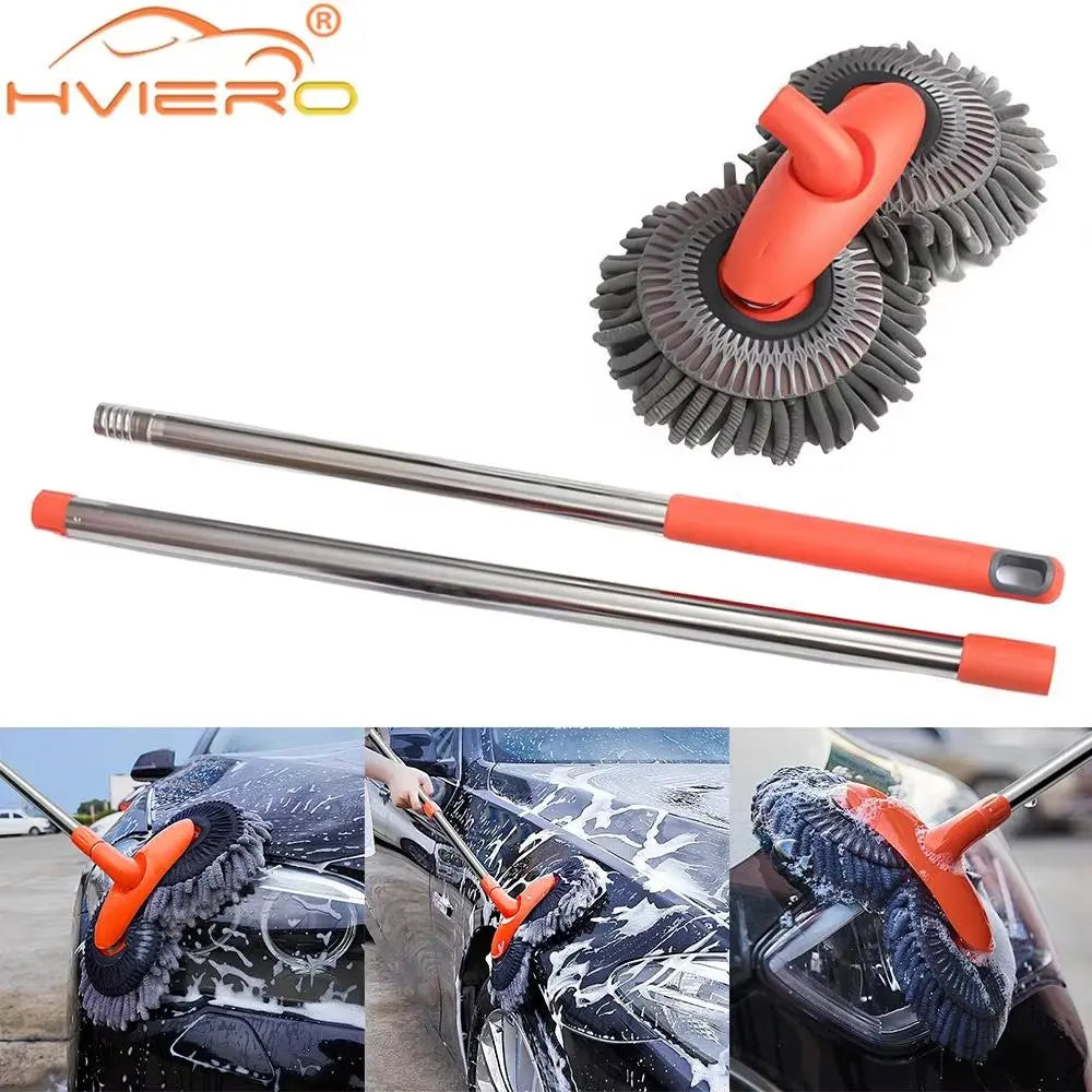 Multipurpose Car Cleaning Kit - Microfiber Brush, Mop, Sponge, and Wipe