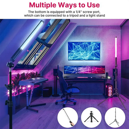 VL119 Professional Handheld RGB LED Light Wand - 19.68 Inch, CRI 95+, Adjustable 2500K-9000K